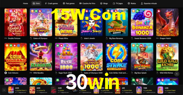 Bônus Generosos e Exclusivos no 30win para Você!